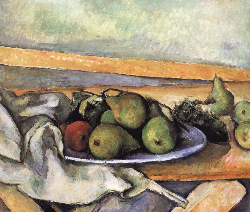 Paul Cezanne plate of pears Spain oil painting art